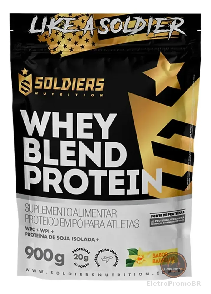 Whey Blend Protein Concent / Isolado 900g-soldiers Nutrition Sabor Baunilha