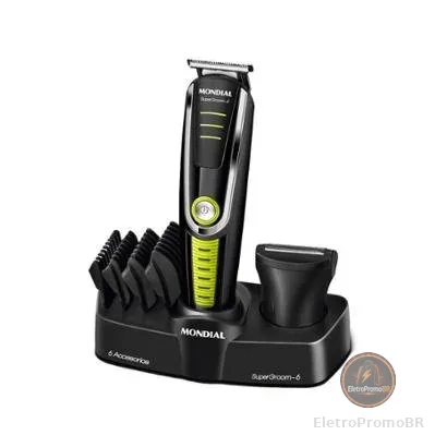 Aparador de Pelos Mondial Super Groom 6 em 1