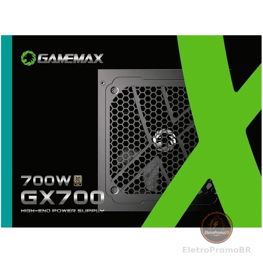 Fonte de Alimentação Gamemax Gx700 700w 80 Plus Gold Black Pfc Ativo Preta