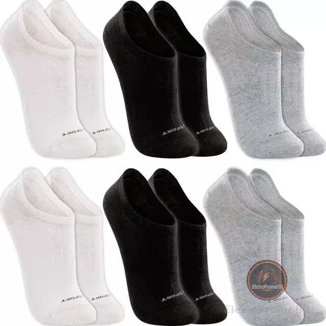 Kit 6 Pares Meias Lupo Sapatilha Invisível Sport Original