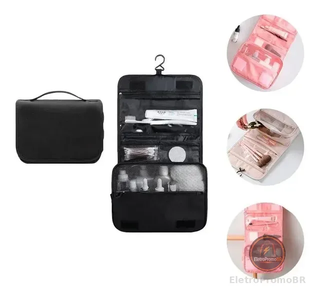 Bolsa Necessaire Viagem Cosméticos Maquiagem Divisórias