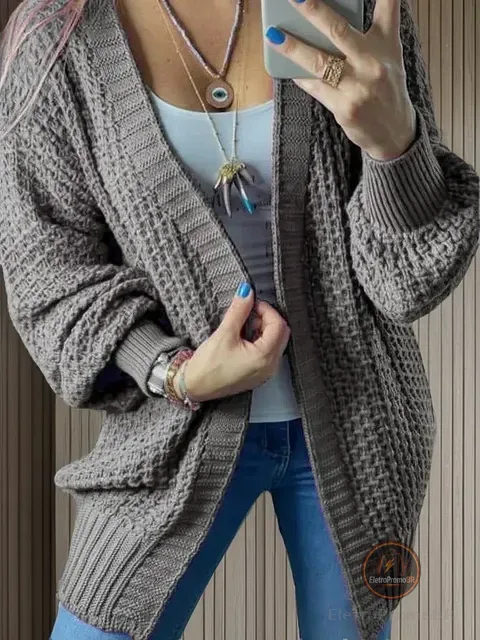 Kimono Cardigã Feminin Casaco La Trico Sueter Moda Inverno