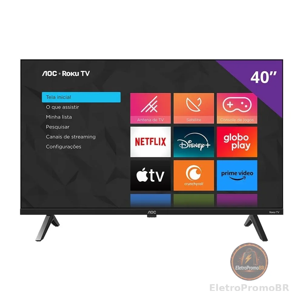 Smart TV 40" AOC Roku TV DLED Full HD 40S5045/78G - Bivolt