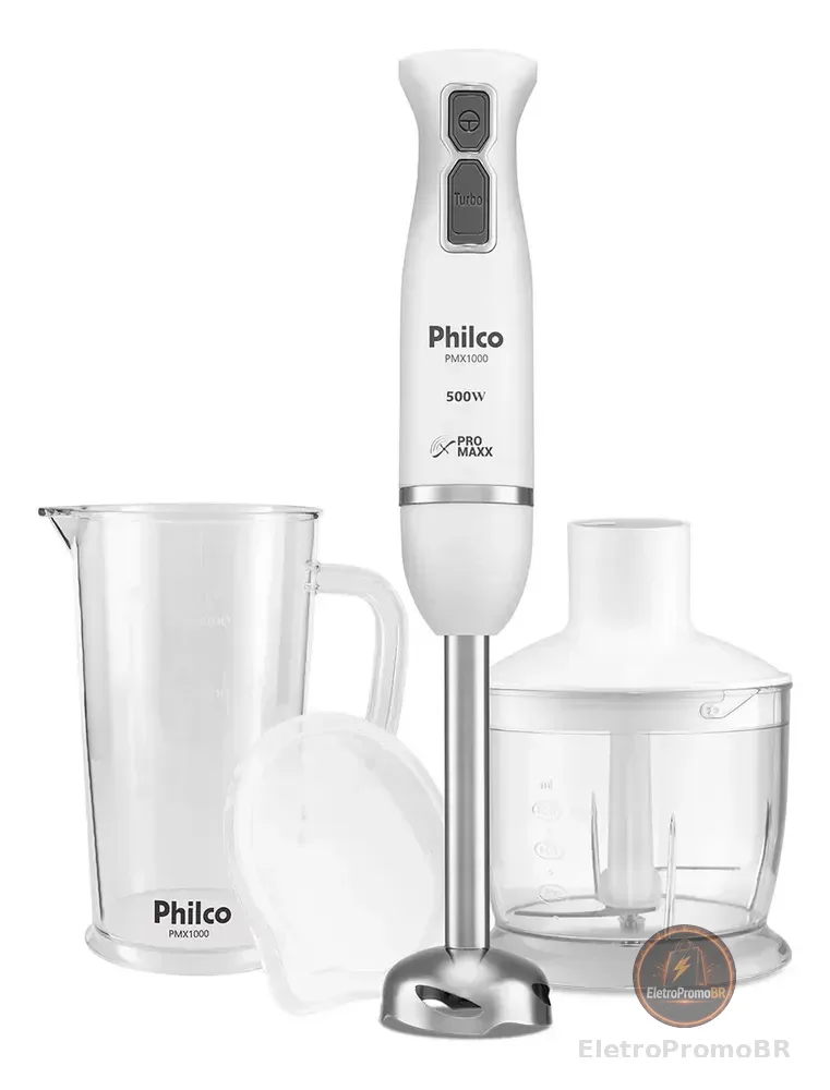 Mixer Philco PMX1000 4 Lâminas Pro Maxx 2 E 1 500w Branco
