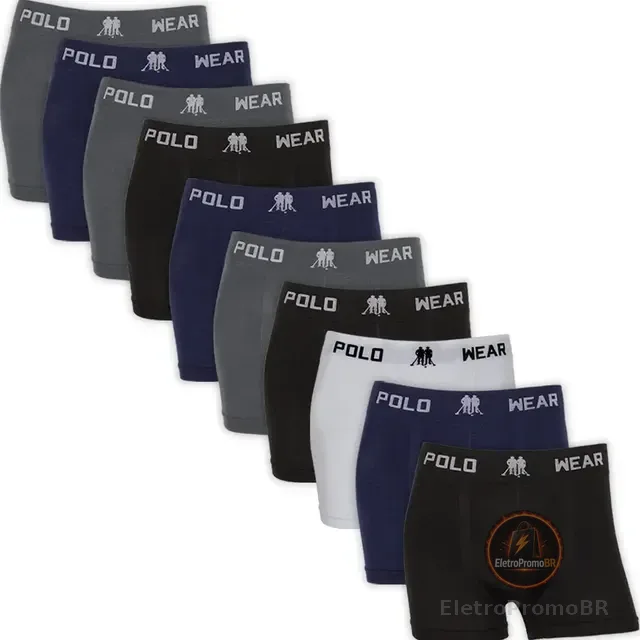 Kit 10 Cuecas Boxer Polo Wear Original Microfibra S/ Costura
