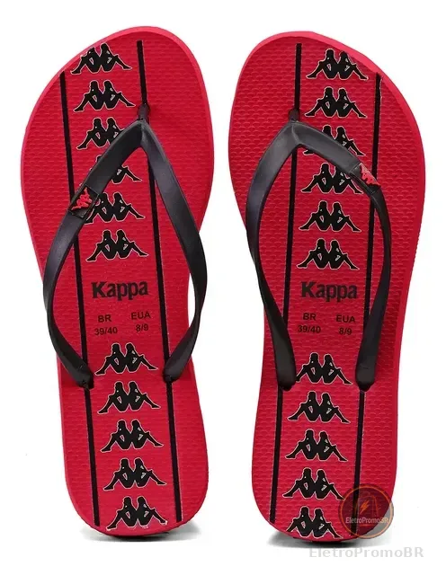 Chinelo Kappa Beach Adulto Unissex Em Borracha