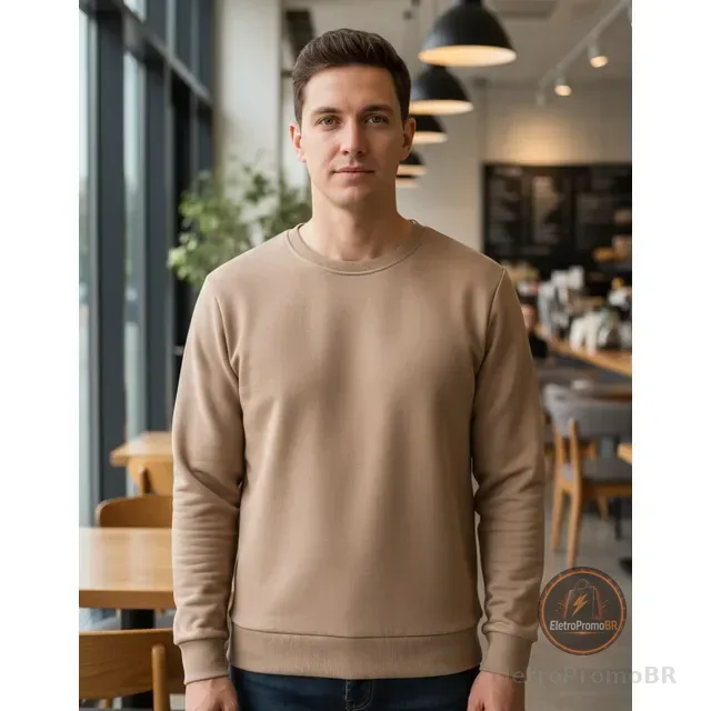 Moletom Blusa Frio Unissex Gola Redonda Careca Liso Promoção