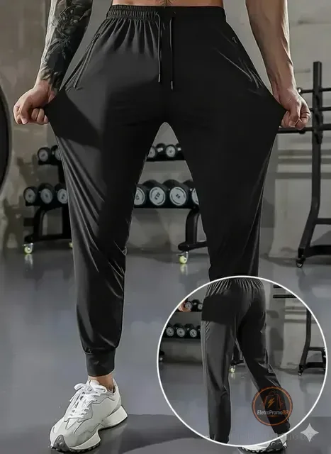 Calça Masculina Tactel Jogger Esportiva Academia Slim Treino