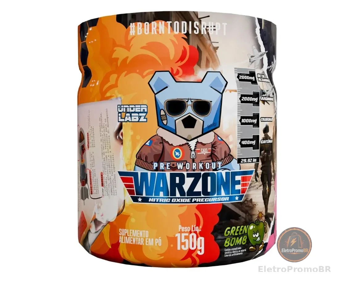 Warzone Pre Workout (150g) | Day Battle - Under Labz (Sabor, Green Bomb)