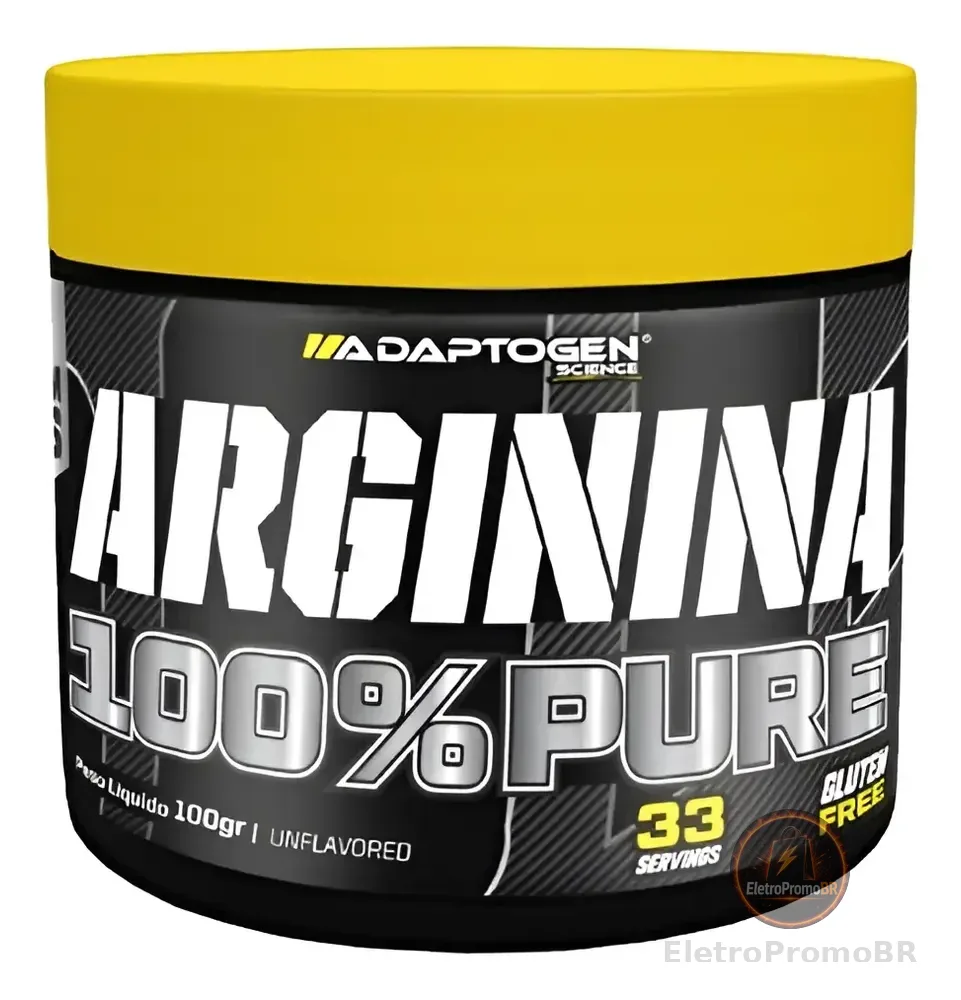 Arginina Platinum 100%  Pure 100g Adaptogen Science Sem Sabor