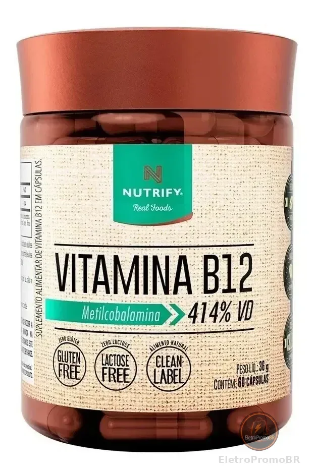 Vitamina B12 Metilcobalamina 414% 60caps Nutrify