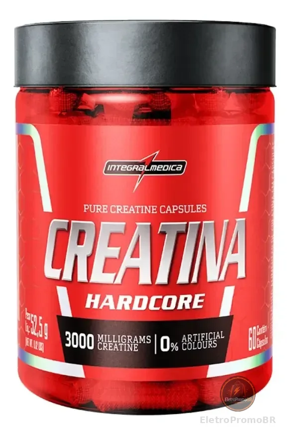 Creatina 100% Pura 60 Cápsulas Integralmédica Sem Sabor