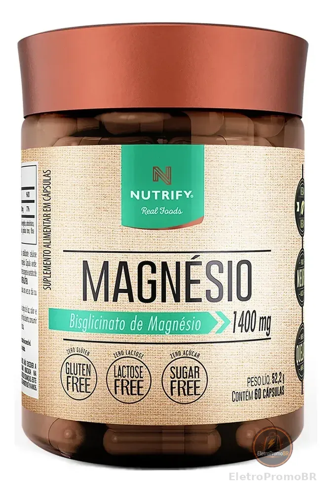 Magnésio Bisglicinato - 60 Cápsulas - Nutrify
