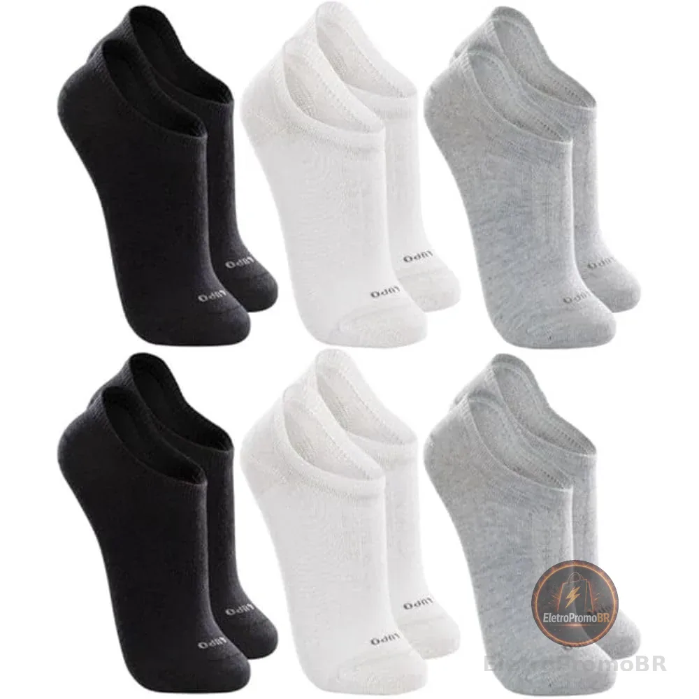 Kit Com 6 Pares De Meias Lupo Sport Soquete Invisível Original Ref. 3270