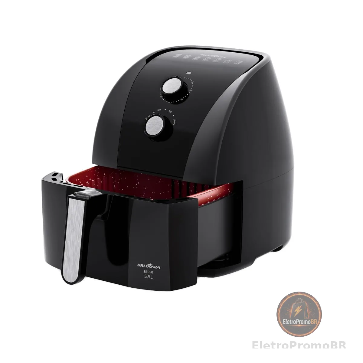 Fritadeira Air Fryer Britânia 5,5L 1500W BFR50 Redstone