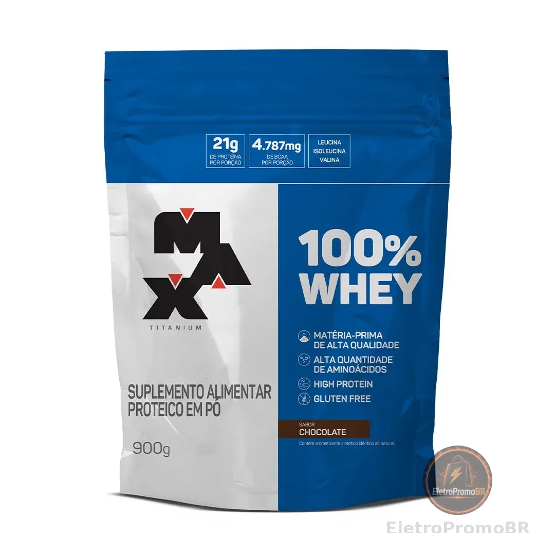 100% Whey Refil (900g) - Chocolate, Max Titanium