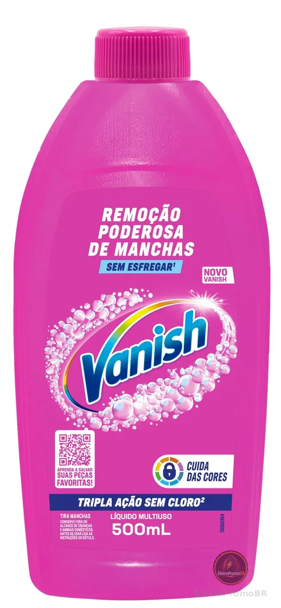 Tira Manchas Vanish Líquido Multiuso para roupas coloridas 500ml | Sem Cloro