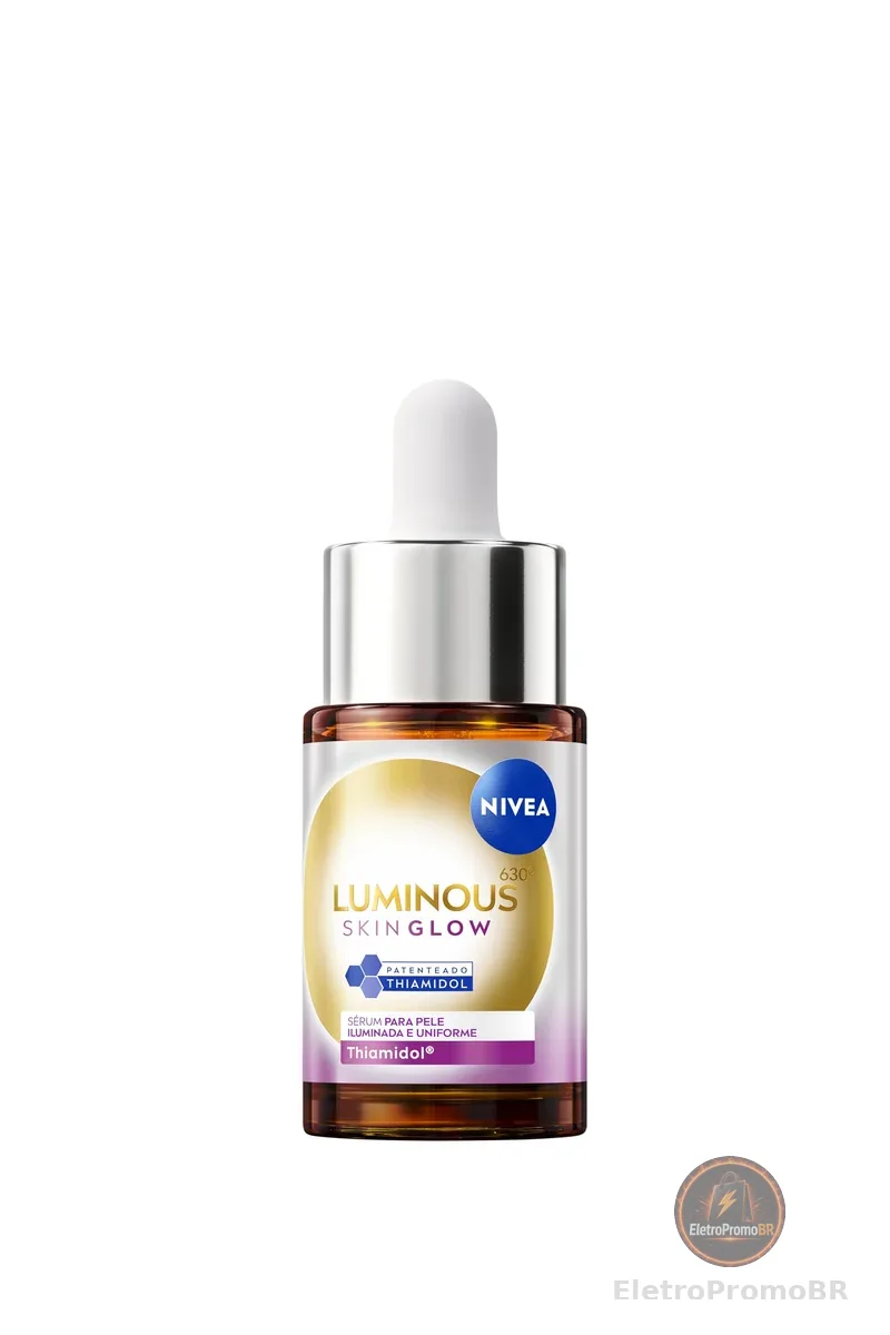 NIVEA LUMINOUS630® Skin Glow Sérum 15ml, Pele Uniforme, Glow Instantâneo, Reduz Manchas e Poros, Hidrata, Cuidado Facial Diário