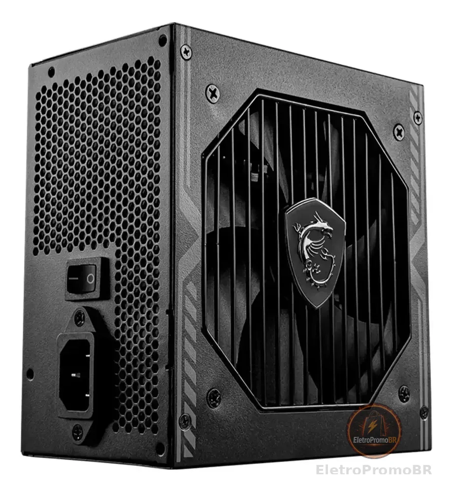 Fonte Msi Mag 650w 80 Plus Bronze Pfc Ativo A650bnl Preto