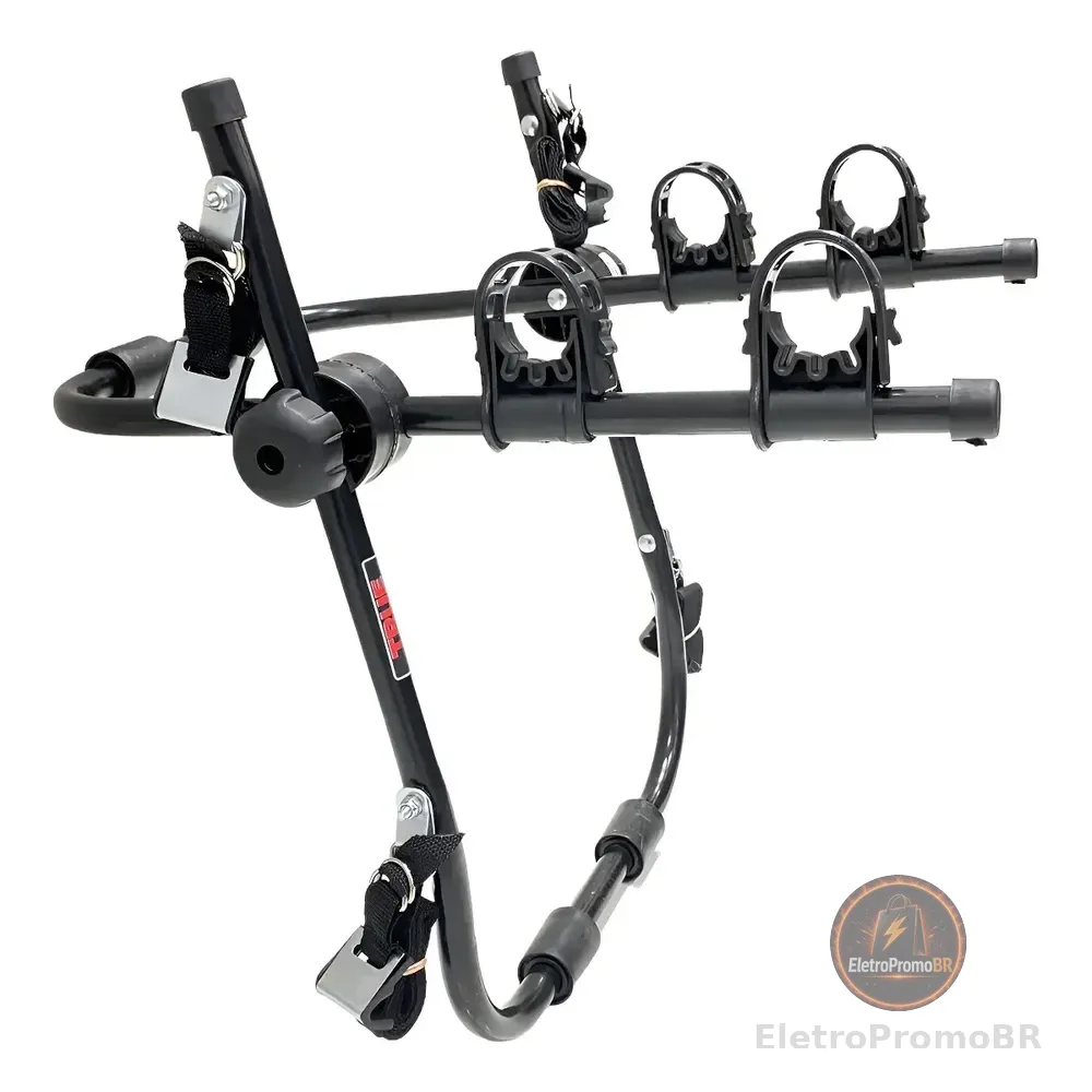 Transbike Suporte Bicicleta 2 Bikecarro Sedan Suv Hatch True Cor Preto