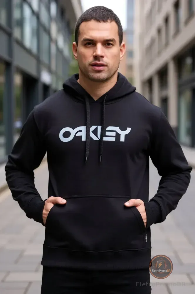 Oakley Masculino Canguru Moletom Mod B1b Po Hoodie G Blackout Lisa