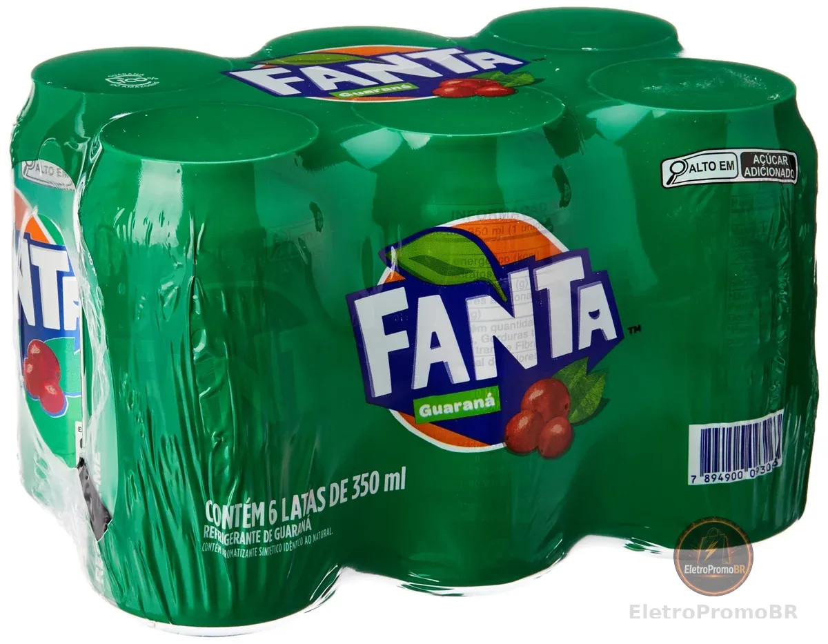 Pack de Fanta Guaraná 350ml 6 unidades