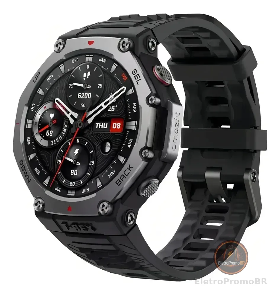 Relógio Amazfit T Rex 3 48mm Gps Amoled Original Smartwatch