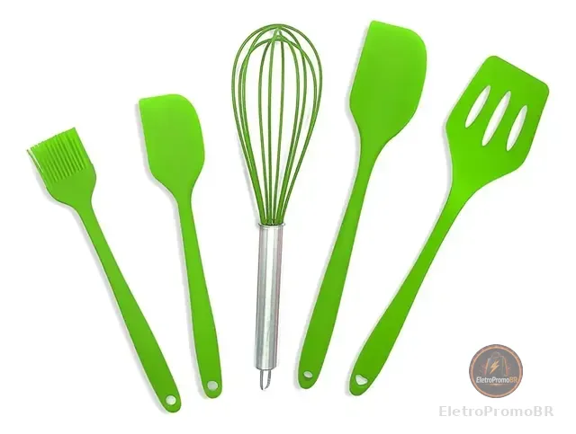 Jogo De Cozinha Kit5 Peças Utensílios De Cozinha Em Silicone