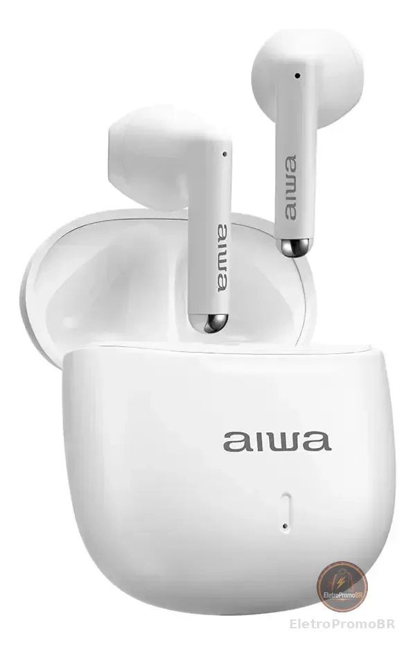Fone De Ouvido AWS-EB-05-W Earbud Branco Aiwa Bivolt Branco