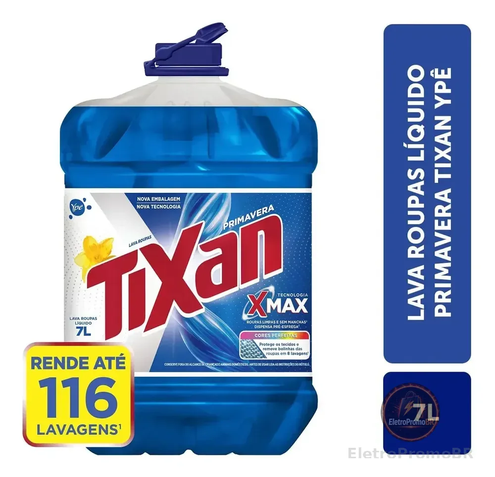 Lava Roupas Líquido Tixan Ypê Primavera 7 Litros