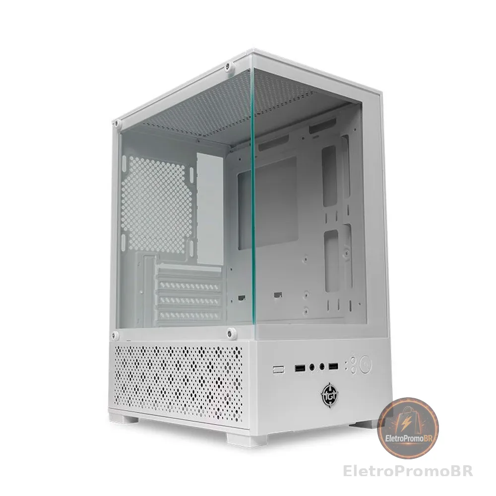 Gabinete Gamer TGT Legion, Mini-Tower, Lateral de Vidro, Branco, TGT-LGN-WH