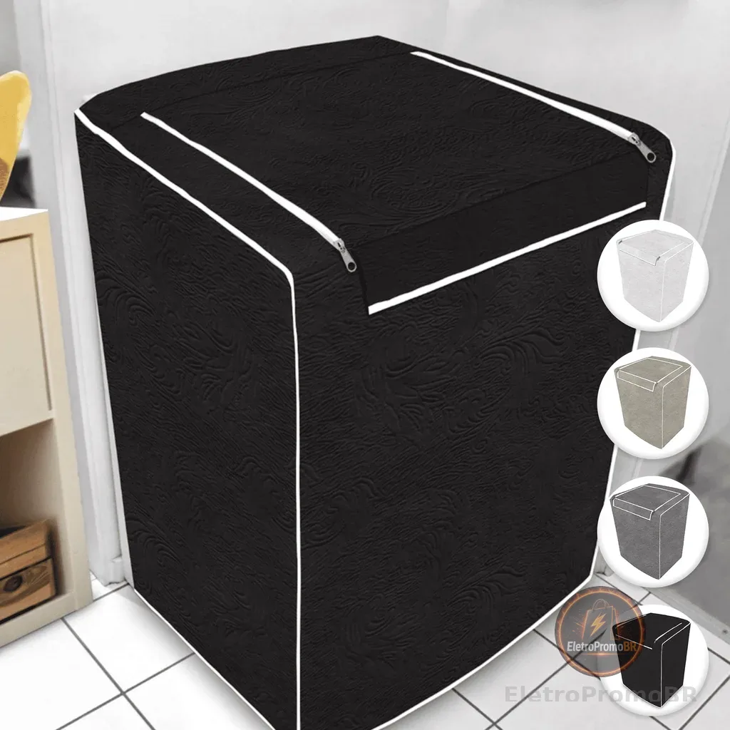 Capa para Máquina de Lavar Impermeável Com Zíper Todos Tamanhos e Marcas Electrolux Brastemp Consul Colormaq