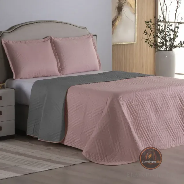 Kit Cobre Leito Queen Dupla Face 3 Peças 400 Fios Cama Box