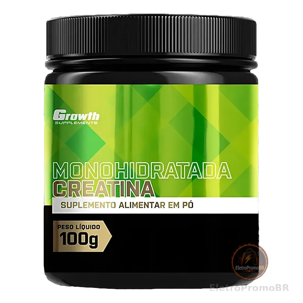 Suplemento Em Pó Growth Supplements Creatina Monohidratada Pote 100g Sem Sabor