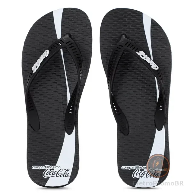 Chinelo Coca-cola Masculino Preto Super Macio