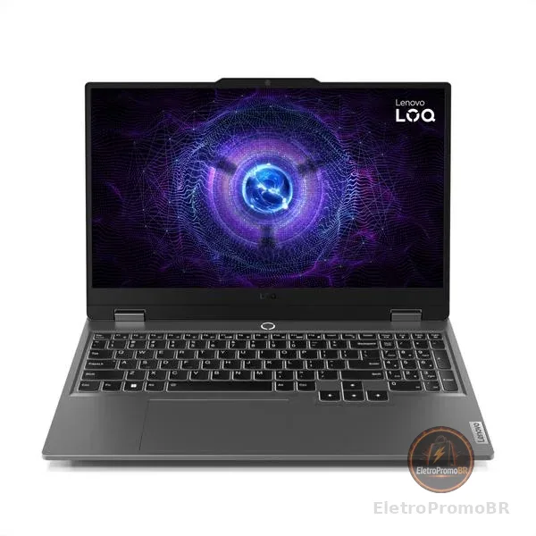 Notebook Gamer Lenovo LOQ 15IRX9 Intel Core i7-13645HX 16GB 512GB SSD RTX 4050 Linux 15.6" - 83KHS00600 Luna Grey