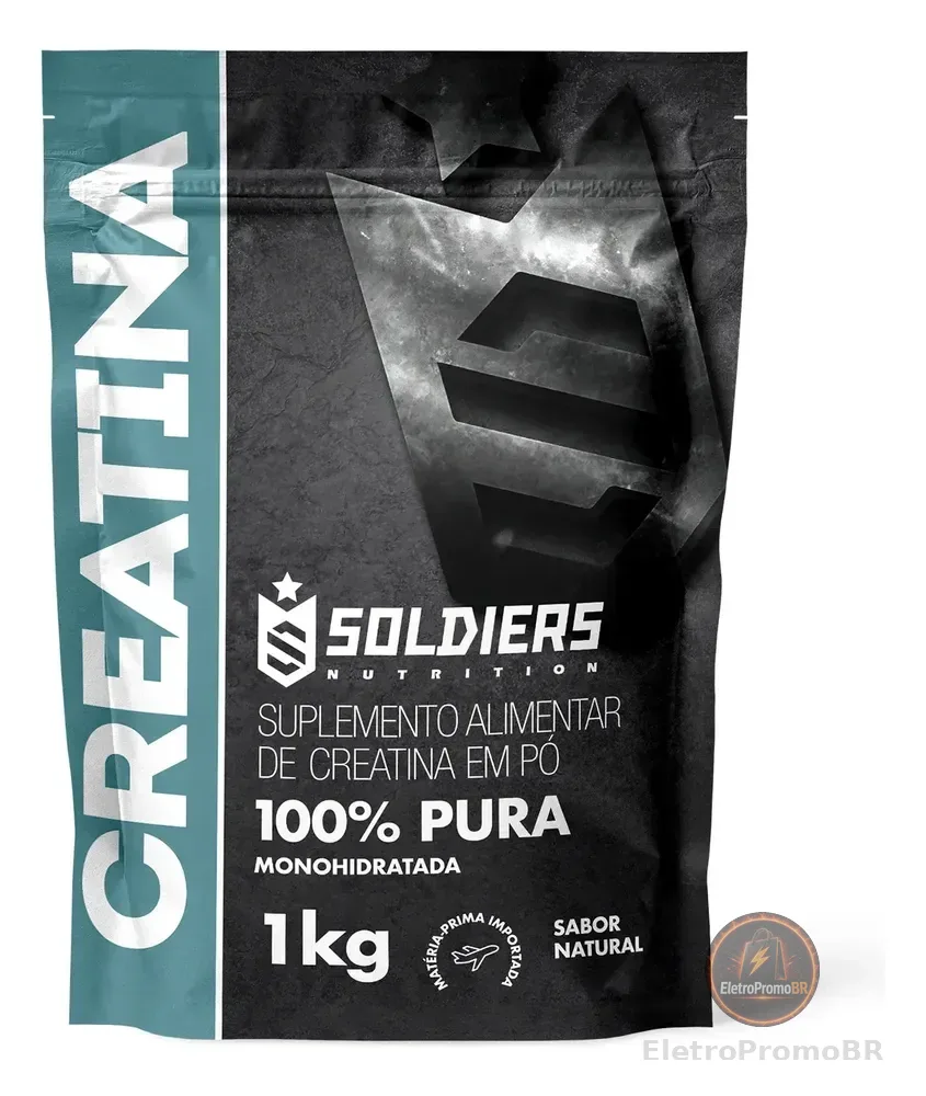 Creatina 1kg Suplemento Em Pó 100% Pura - Soldiers Nutrition Natural