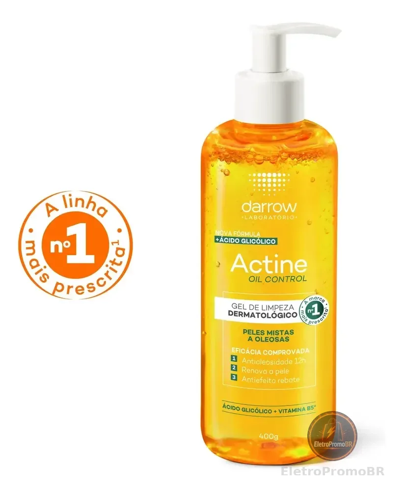 Gel de Limpeza Facial Darrow Actine Oil Control Pele Mista Oleosa 400g