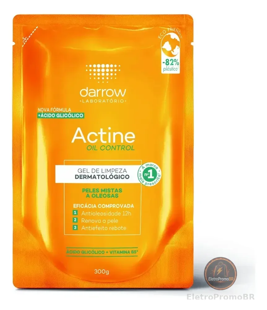 Gel De Limpeza Actine Oil Control Em Refil 300g Darrow Oleosa Dia/noite