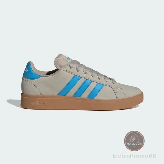 Tênis Masculino Grand Court Base 00s adidas Wonbei/luaq/gum10 Liso 42 Br