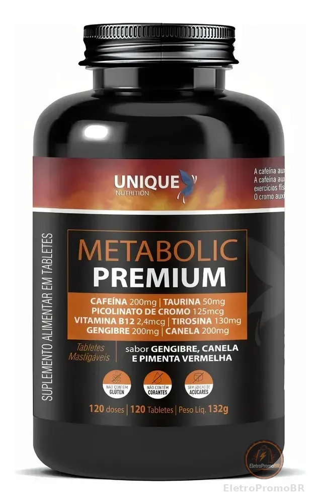 Kit 02 X Metabolic Premium 120 Tabletes - Unique Nutrition Sabor Neutro