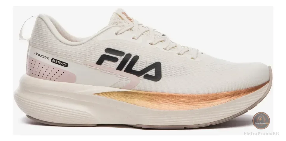 Tenis Fila Racer Fastpace Feminino Treino Corrida Macio Begecobrepreto 38,0 Br
