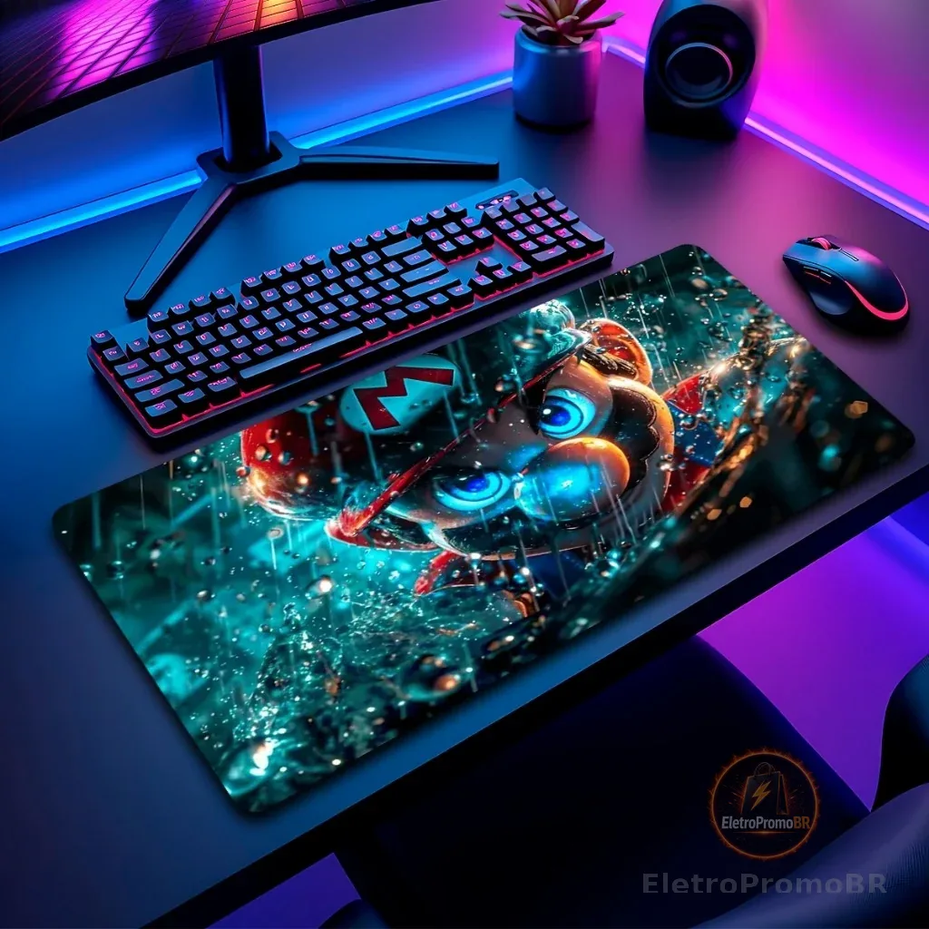 Mouse Pad Mari Gamer Antiderrapante Grande Diversas Estampas 70x35 M805