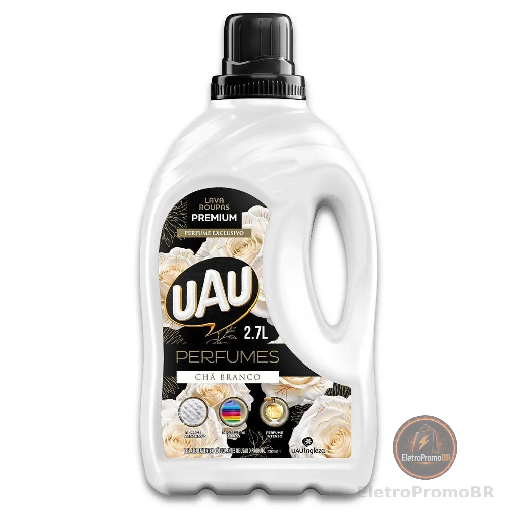 Lava  Roupas Líquido 2,7L Uau Perfume Chá Branco
