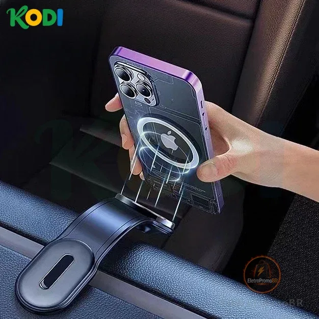 Suporte Veicular com Carregamento por Indução 2 em 1 Prender e Carregar-J8