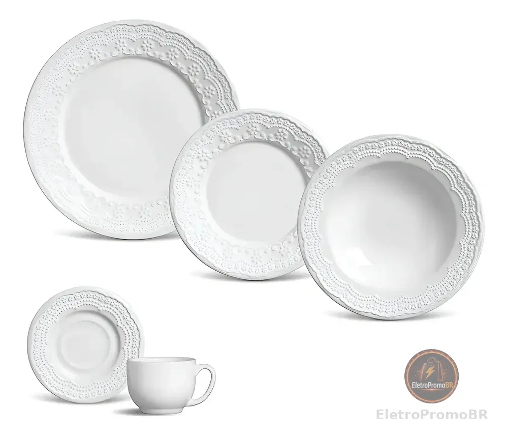 Aparelho De Jantar 30 Peças Madeleine Branco