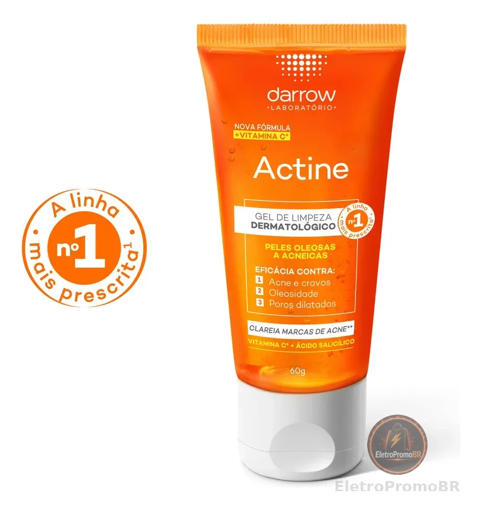 Gel de Limpeza Facial Darrow Actine Pele Oleosa Acneica 60g