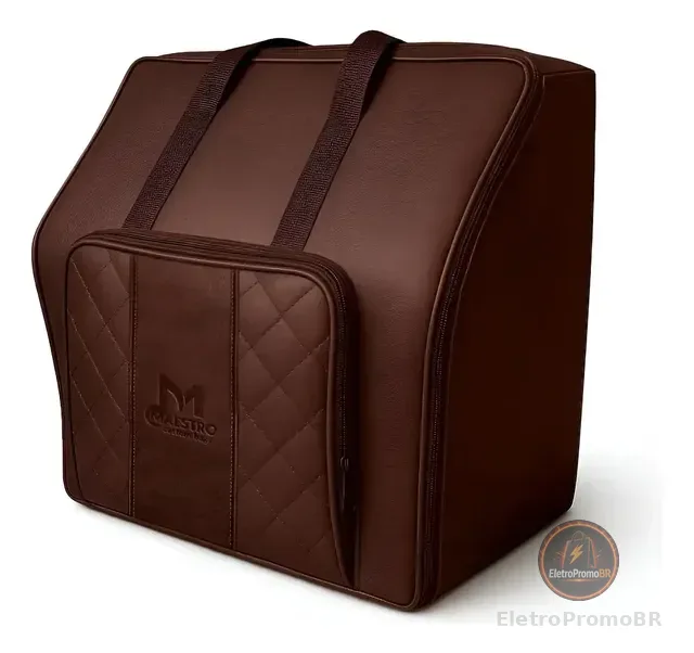 Bag De Acordeon 80 Baixos Em Couro Ecológico Maestro Custom