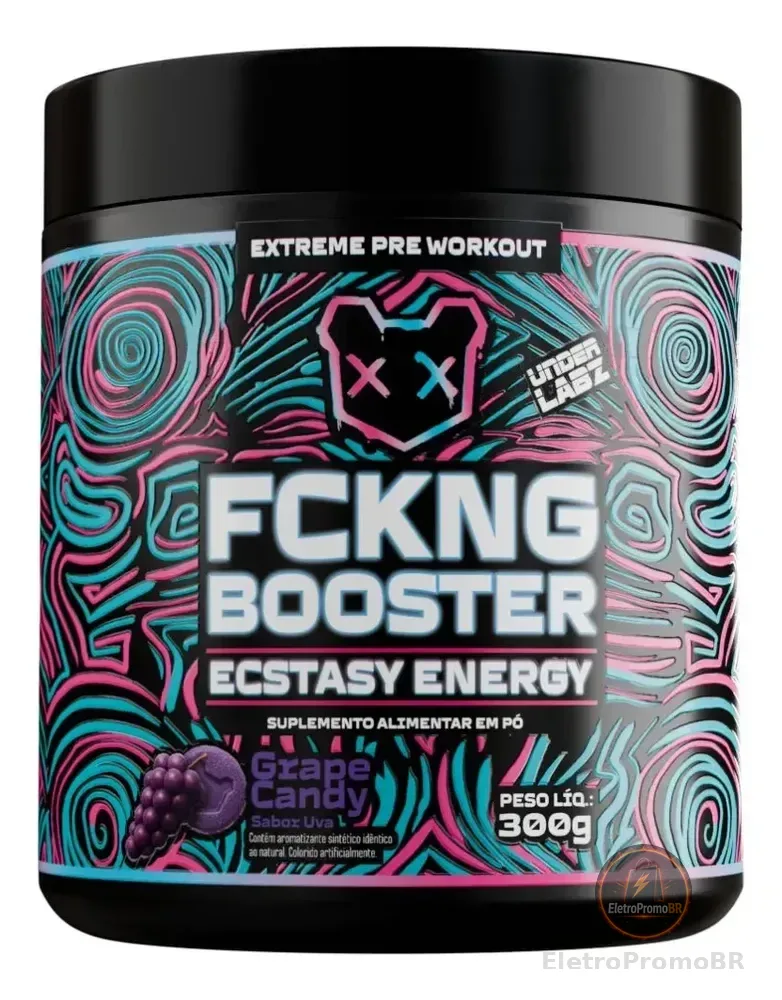 Pré-Treino Fckng Booster Sabor Uva, da Under Labz (300g)