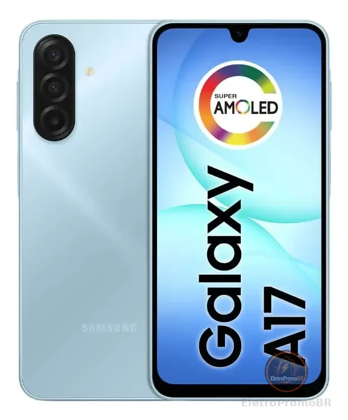 Celular Samsung Galaxy A17 Com Ia, 128gb, 4gb Ram, Câm De 50mp, Tela De 6.7 , Nfc, Ip54 - Azul